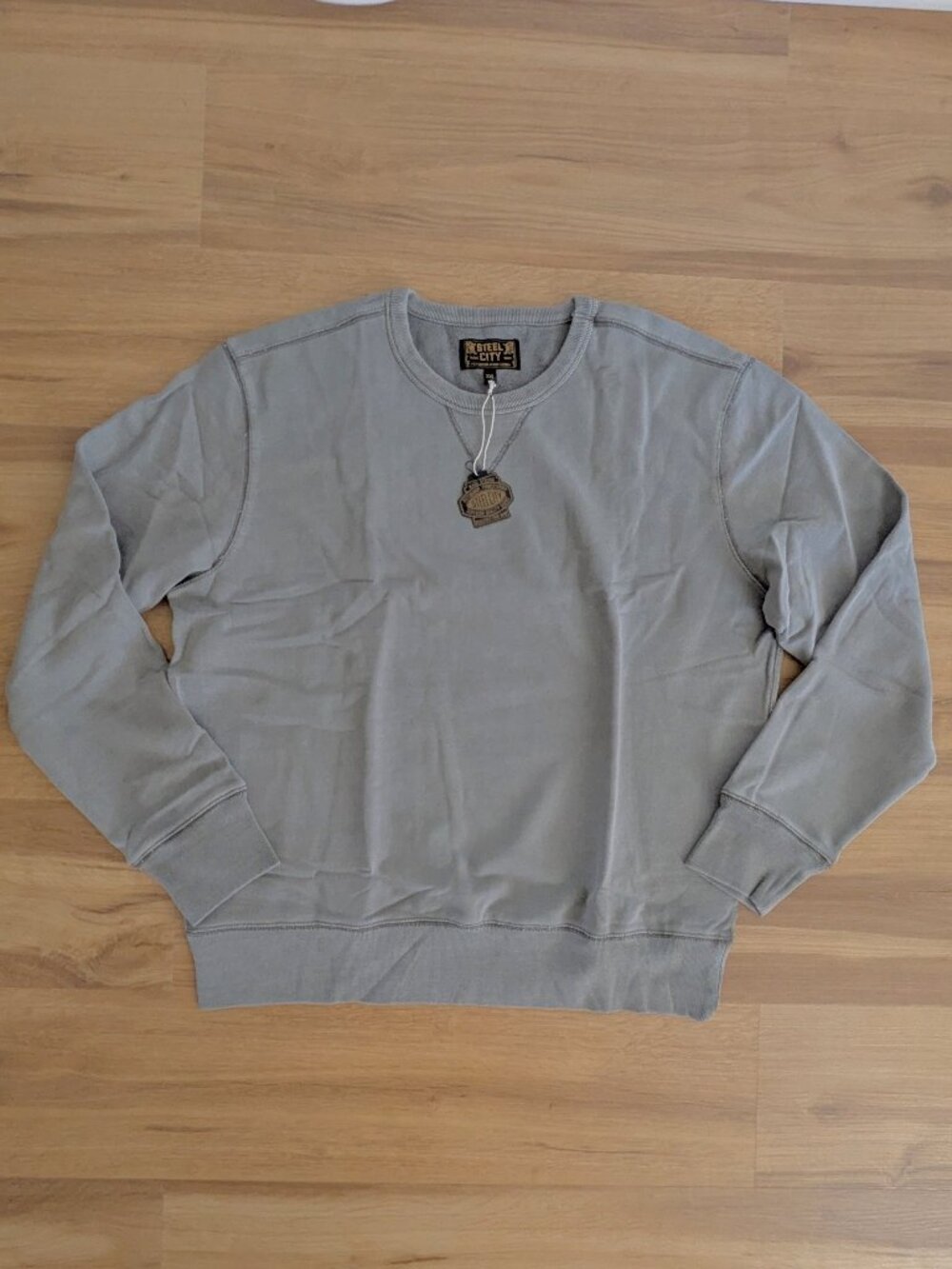 NWT Steel City Vintage Grey Crewneck Sweatshirt XXL Heavyweight French Terry